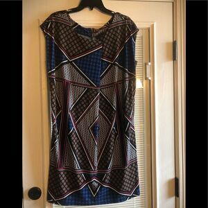 Worthington colorful sleeveless dress sz large